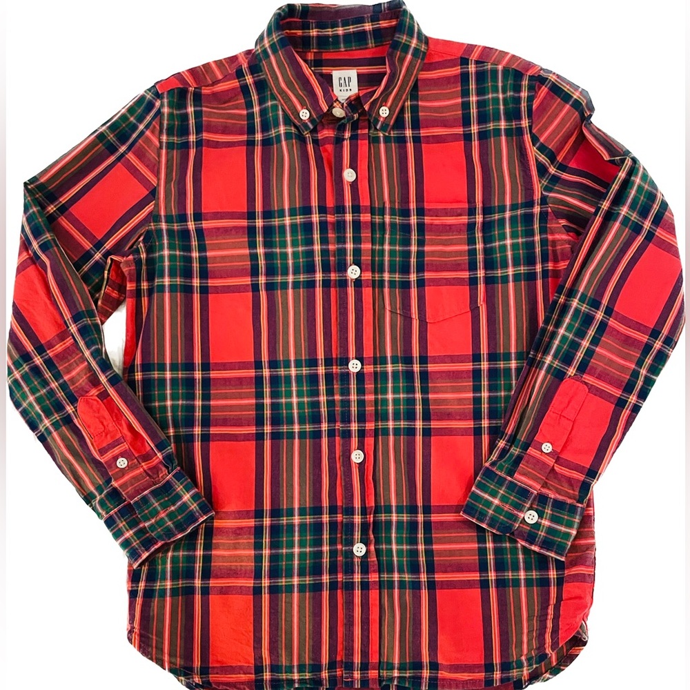 Gap Kids Plaid Button Down, Size L